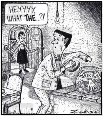 To be caught with your hand in the cookie jar 当场逮到