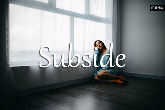 小词详解 | subside